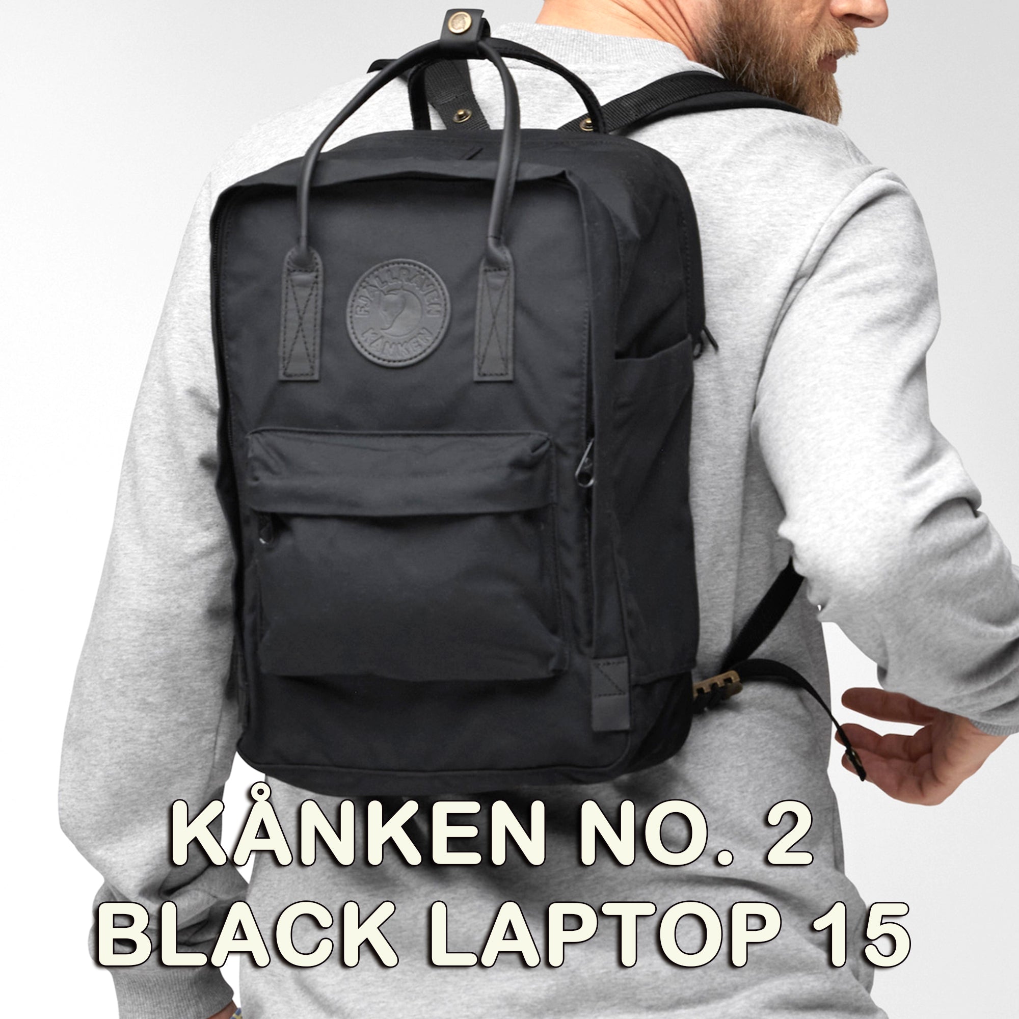 FJÄLLRÄVEN 瑞典北極狐【狐狸袋】KÅNKEN BLACK LAPTOP 15 黑皮