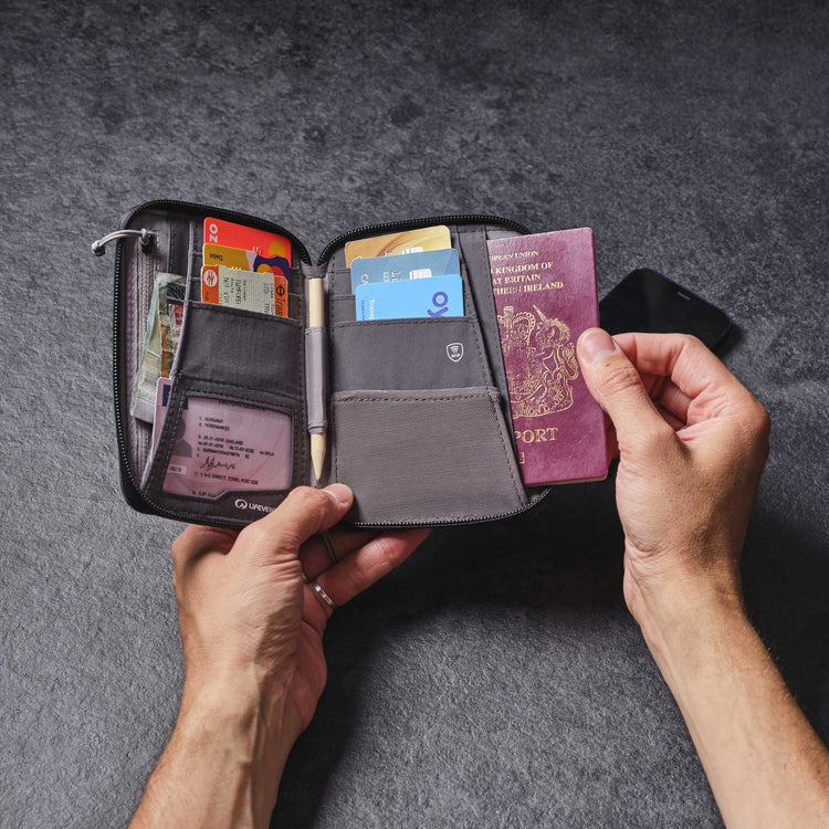 LiFEVENTURE RFiD Mini Travel Wallet