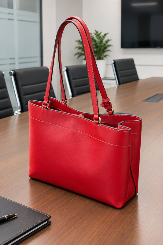 清貨 全新牛皮手袋 最後一個 頭層牛皮 女裝Tote 袋- MSN-LB-09
