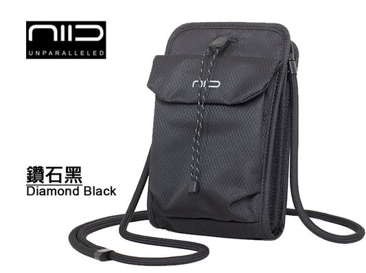 【2026斜孭袋王】NIID NEO Nomad Pouch 輕便多功能斜孭袋・護照/手機/卡片收納 - Diamond Black鑽石黑