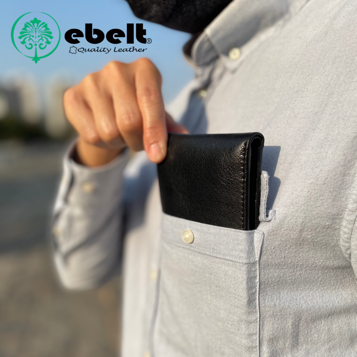 【香港品牌 EBELT】WM 112 RFID 印度製造山羊皮銀包/真皮皮夾錢包 RFID Goat Leather Wallet