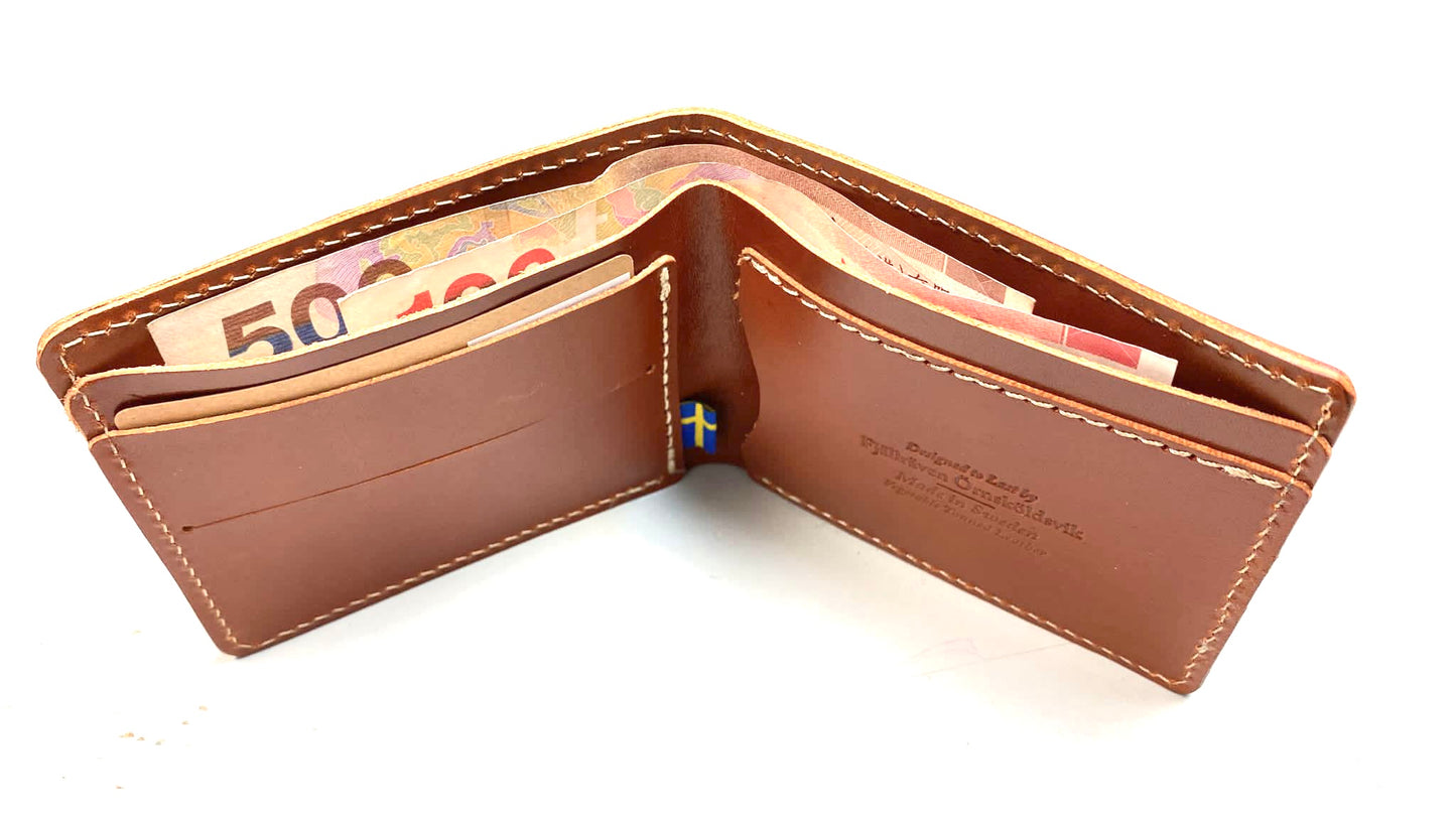 Fjallraven 狐狸袋 Ovik Leather Wallet 瑞典製植鞣牛皮銀包 Cognac 77307-249