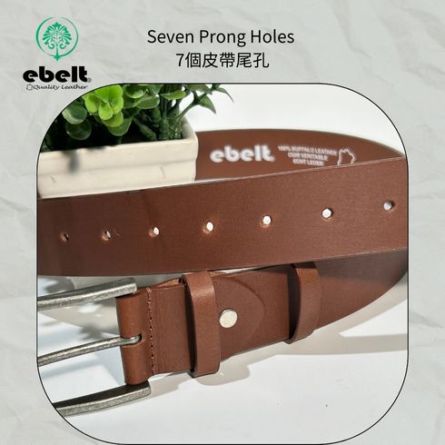 ［香港品牌 EBELT] EBC 330 印度製 頭層水牛皮真皮皮帶 BUFFALO TOP GRAIN LEATHER BELT 3.8cm