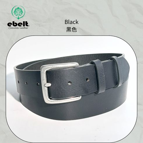 ［香港品牌 EBELT] EBC 300 銅扣頭層油蠟牛皮真皮皮帶 Solid Brass Buckle Top Grain Wax Cow Leather Belt 3.7cm