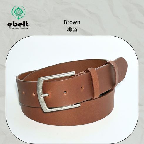 ［香港品牌 EBELT] EBC 330 印度製 頭層水牛皮真皮皮帶 BUFFALO TOP GRAIN LEATHER BELT 3.8cm