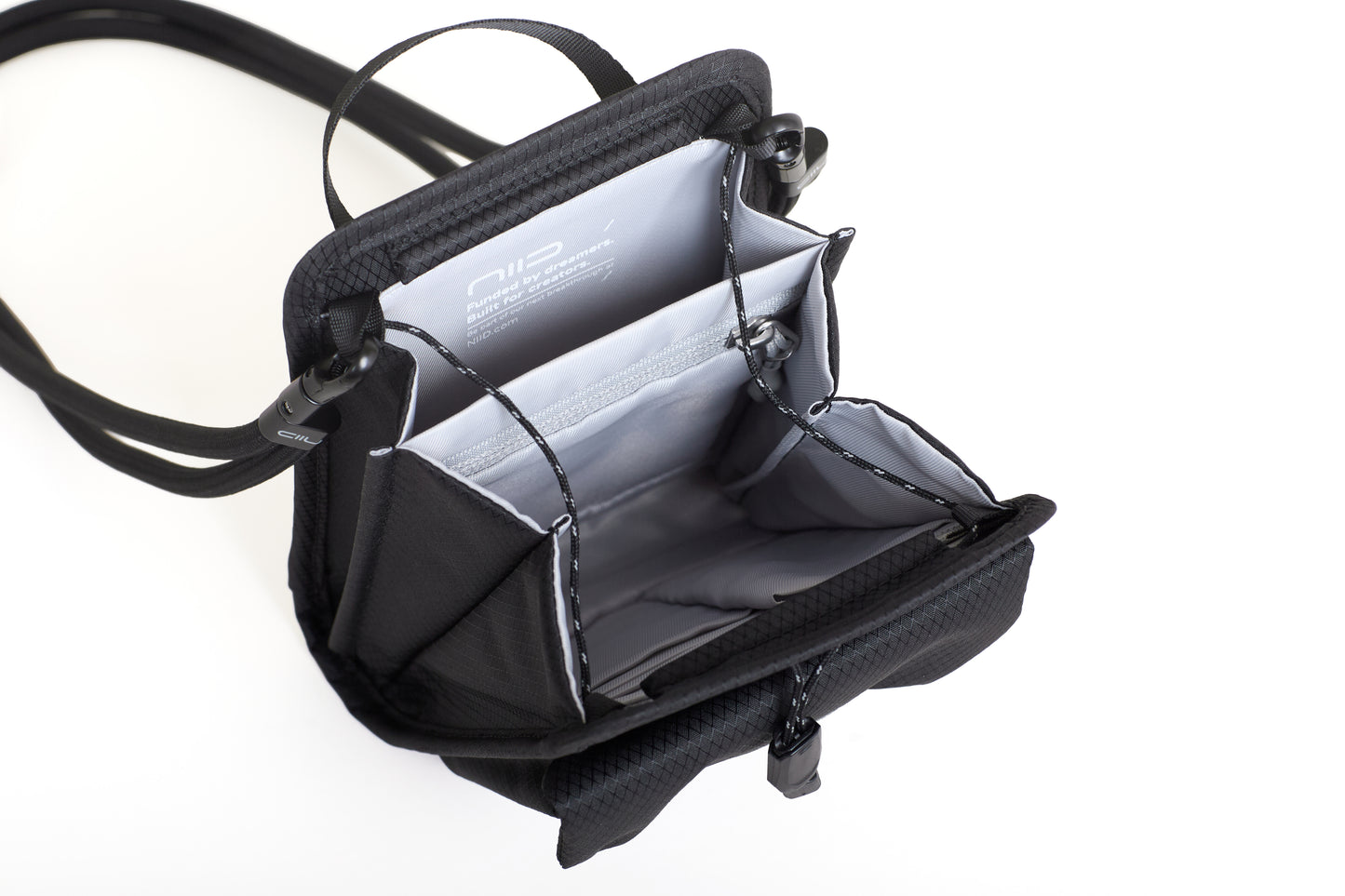 【2026斜孭袋王】NIID NEO Nomad Pouch (NP)：全開風琴式空間收納 Diamond Black鑽石黑