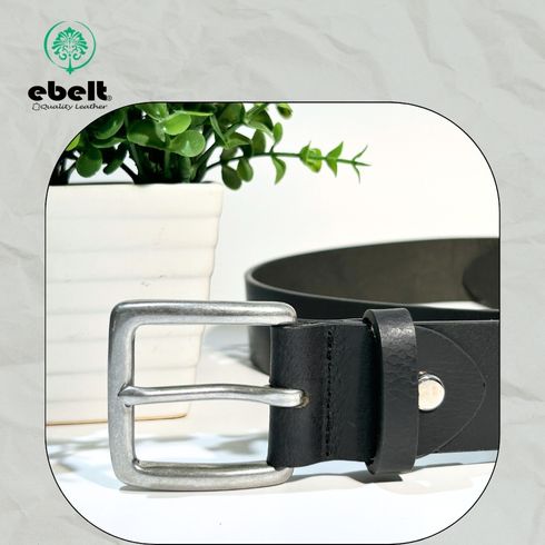 ［香港品牌 EBELT] EBC 300 銅扣頭層油蠟牛皮真皮皮帶 Solid Brass Buckle Top Grain Wax Cow Leather Belt 3.7cm