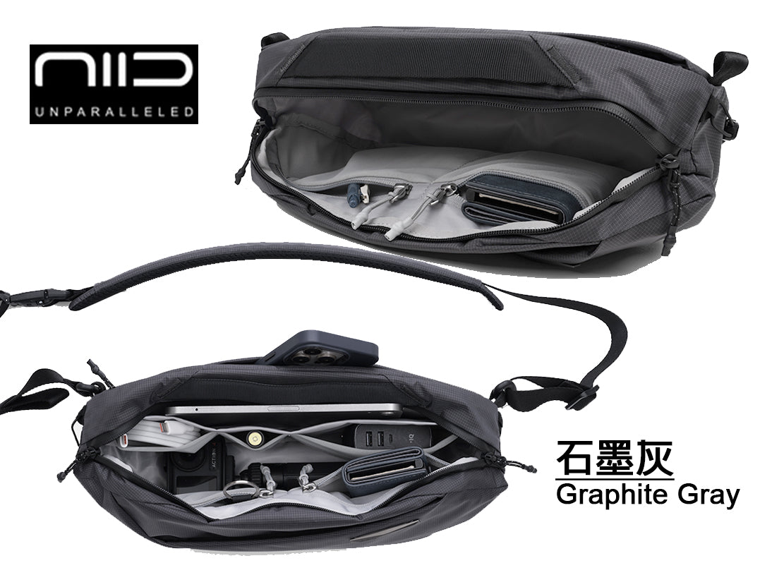 【2026斜孭袋王】N1L LIMO (加長型) - SLING BAG 斜肩包 - Graphite Gray石墨灰