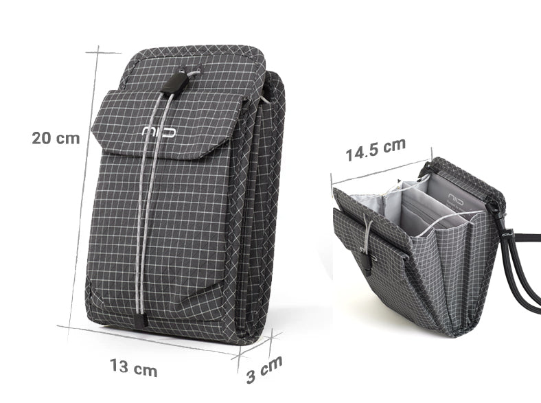 【2026斜孭袋王】NIID NEO Nomad Pouch (NP)：全開風琴式空間收納 Diamond Black鑽石黑