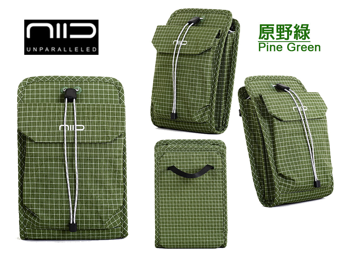 【2026斜孭袋王】NIID NEO Nomad Pouch 輕便多功能斜孭袋・護照／手機／卡片收納 - Pine Green 原野綠
