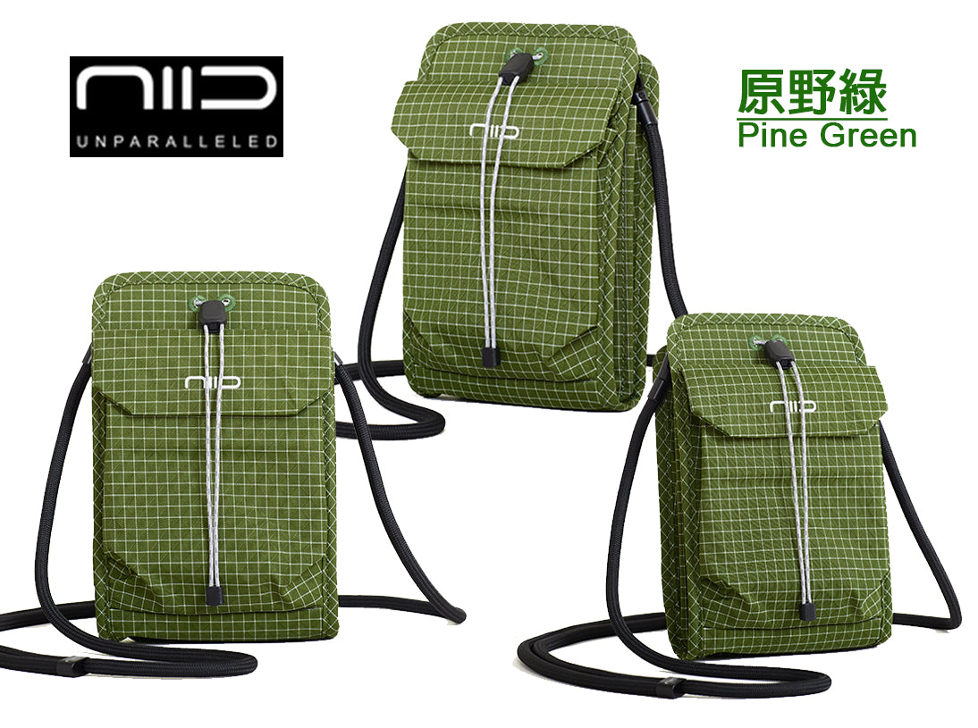 【2026斜孭袋王】NIID NEO Nomad Pouch 輕便多功能斜孭袋・護照／手機／卡片收納 - Pine Green 原野綠
