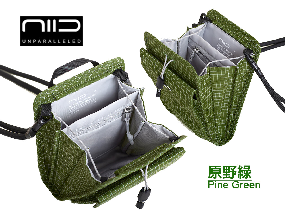 【2026斜孭袋王】NIID NEO Nomad Pouch 輕便多功能斜孭袋・護照／手機／卡片收納 - Pine Green 原野綠