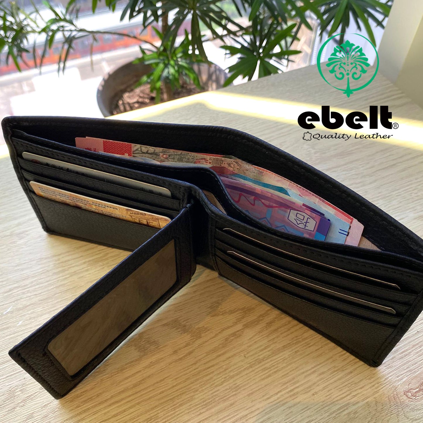 [香港品牌 EBELT] WM 157 頭層牛皮真皮銀包（兩個證件格）皮夾錢包 Top Grain Cow Leather Wallet