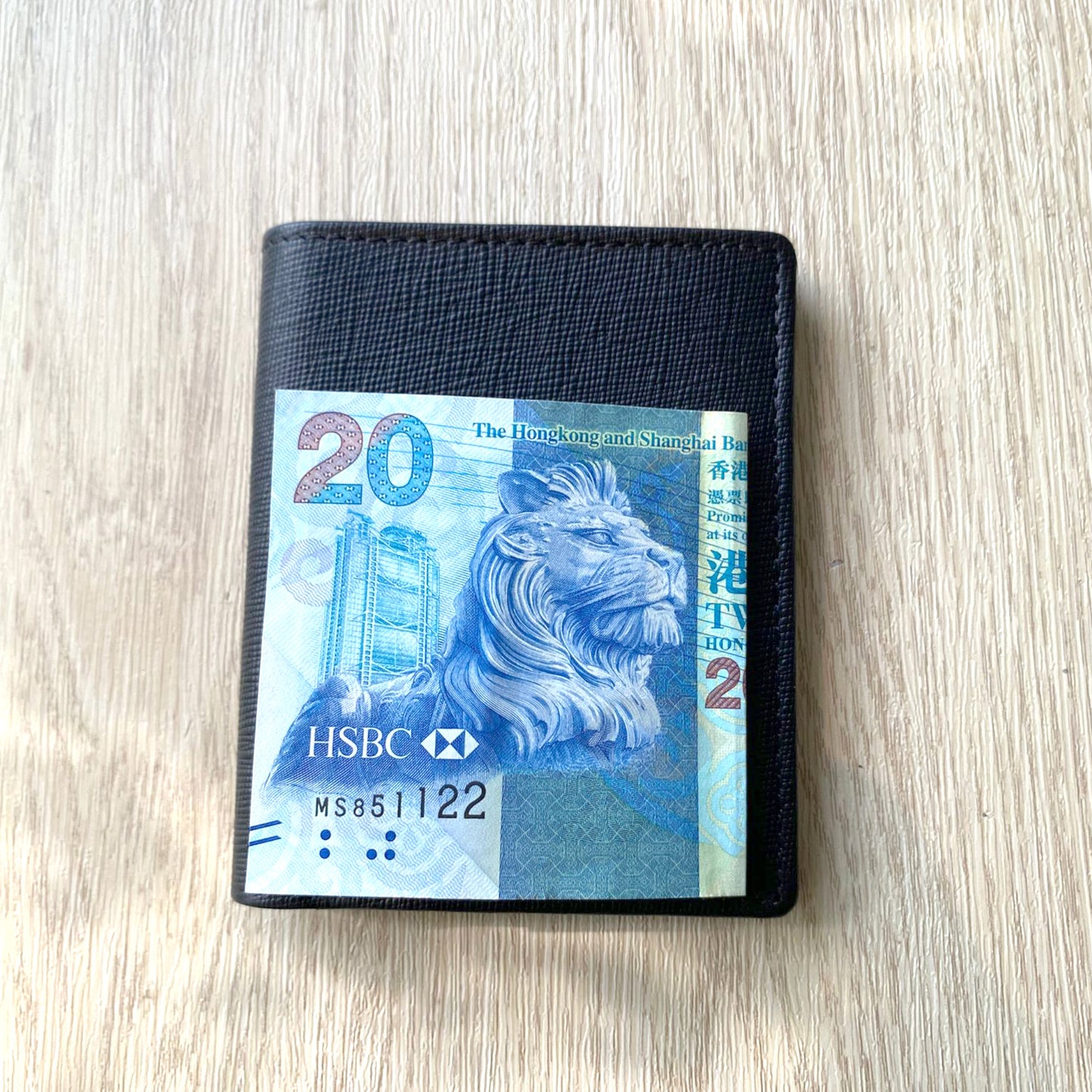[香港品牌 EBELT] WM 141 RFID  十字壓紋 牛皮  纖巧銀包  SOFFIANO COW LEATHER Mini Wallet