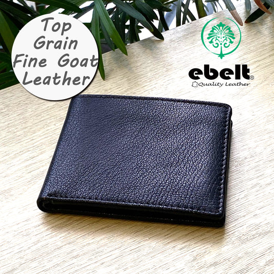 【香港品牌 EBELT】WM 155 印度製造山羊皮銀包／真皮皮夾錢包 Goat Leather Wallet