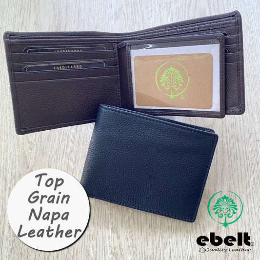 [香港品牌 EBELT]  頭層牛皮真皮銀包（兩個證件格）皮夾錢包 Top Grain Cow Leather Wallet - WM 157