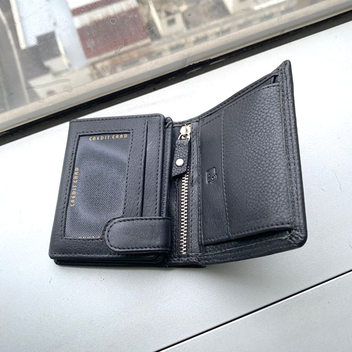 【香港品牌 ebelt】 RFID 頭層牛皮真皮銀包 (纖巧)  TOP GRAIN COW LEATHER MINI WALLET - WM 163