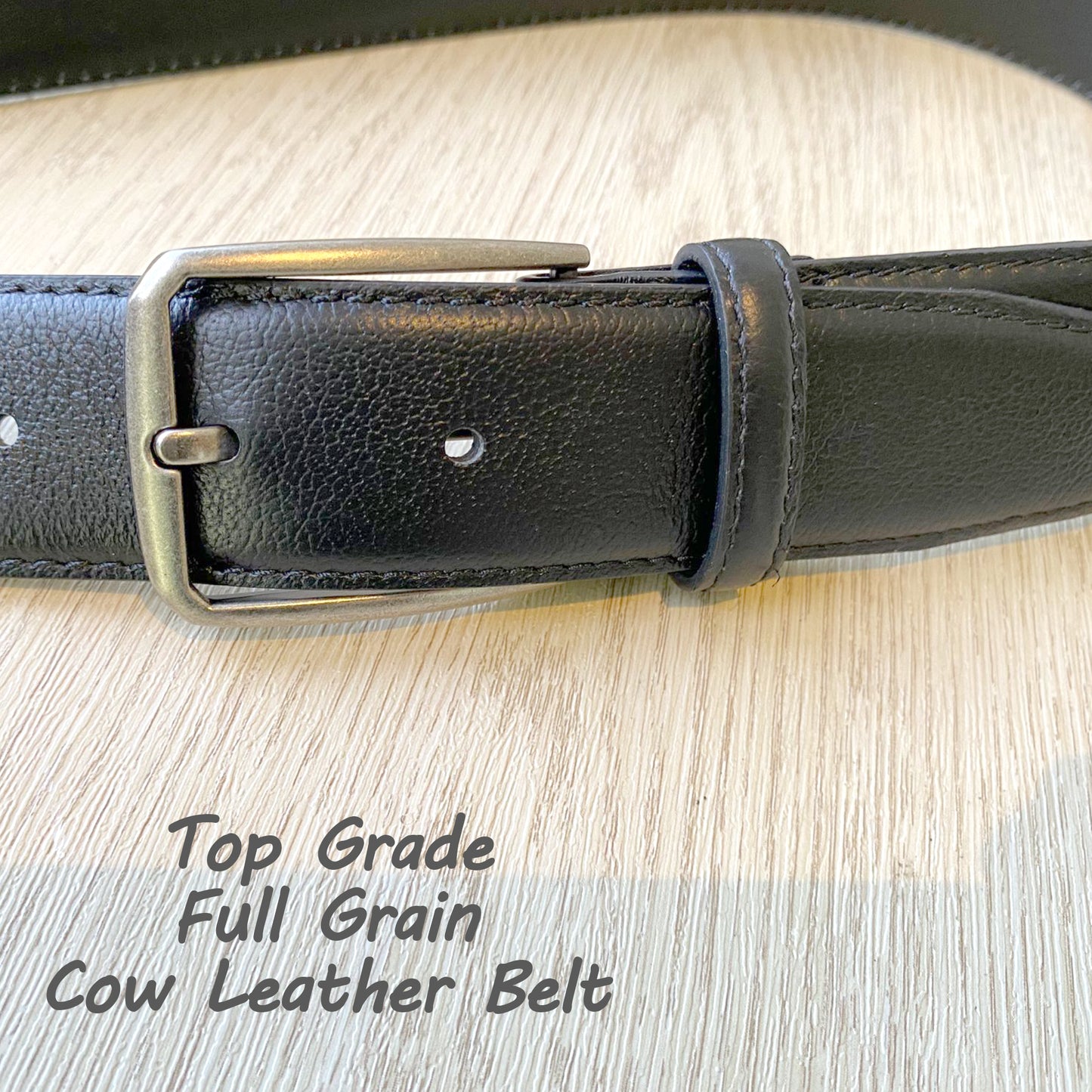 [香港品牌 EBELT] EBM 165  男裝高級頭層牛皮真皮皮帶 3.4cm Top Grade Full Grain Cow Leather Belt