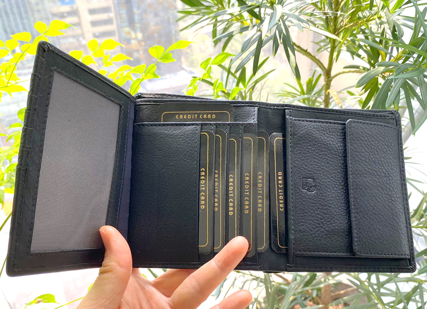 [香港品牌 EBELT] WM 165 RFID 頭層牛皮真皮銀包（多咭位）TOP GRAIN COW LEATHER WALLET