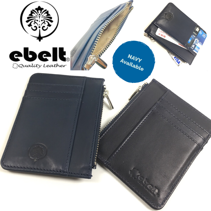 ［香港品牌 EBELT] WM 126 印度製 頭層植楺皮拉鍊卡片銀包 真皮皮夾銀包 Full Grain Vegetable Tanned Leather Zipper Card Holder Wallet