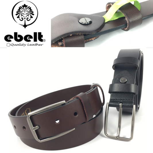 [香港品牌 EBELT] EBC 329 意大利頭層牛皮真皮皮帶 Full Grain Italian Cow Leather Belt 3.4cm