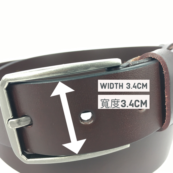 [香港品牌 EBELT] EBC 329 意大利頭層牛皮真皮皮帶 Full Grain Italian Cow Leather Belt 3.4cm