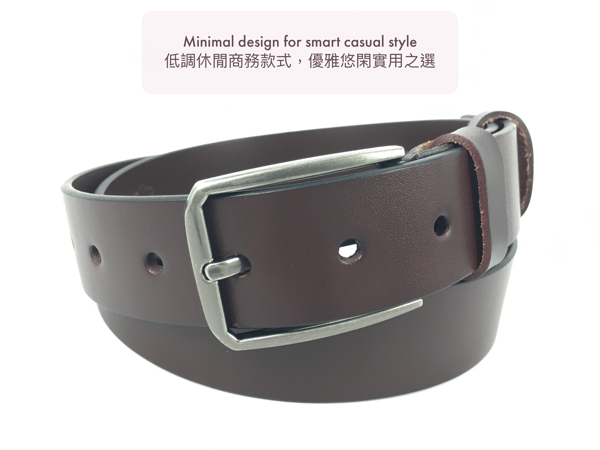 [香港品牌 EBELT] EBC 329 意大利頭層牛皮真皮皮帶 Full Grain Italian Cow Leather Belt 3.4cm