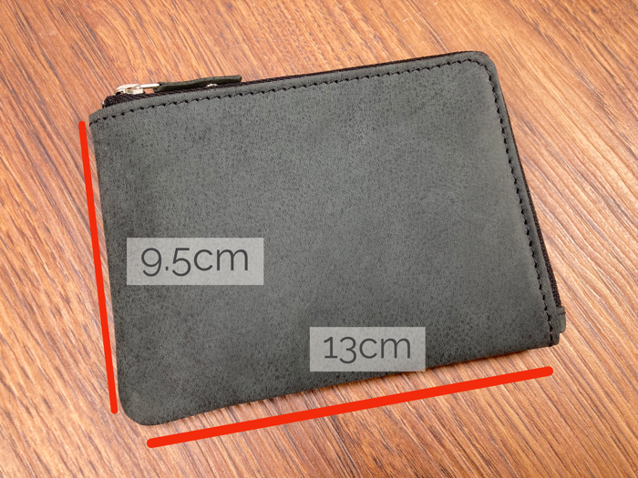 [香港品牌 EBELT] WM 111R 印度製 頭層水牛獵人皮拉錬薄真皮銀包 皮夾錢包Full Grain Buffalo Hunter Series Leather Zipper Wallet