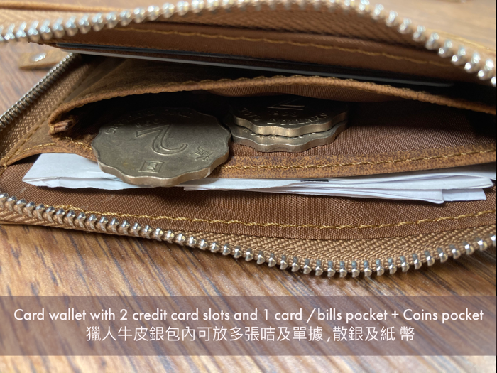 [香港品牌 EBELT] WM 111R 印度製 頭層水牛獵人皮拉錬薄真皮銀包 皮夾錢包Full Grain Buffalo Hunter Series Leather Zipper Wallet