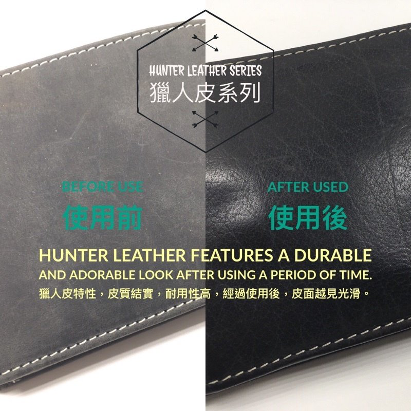 [香港品牌 EBELT] WM 111R 印度製 頭層水牛獵人皮拉錬薄真皮銀包 皮夾錢包Full Grain Buffalo Hunter Series Leather Zipper Wallet