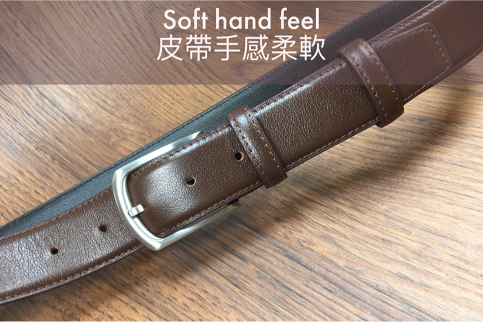 [香港品牌 EBELT] EBM 165  男裝高級頭層牛皮真皮皮帶 3.4cm Top Grade Full Grain Cow Leather Belt