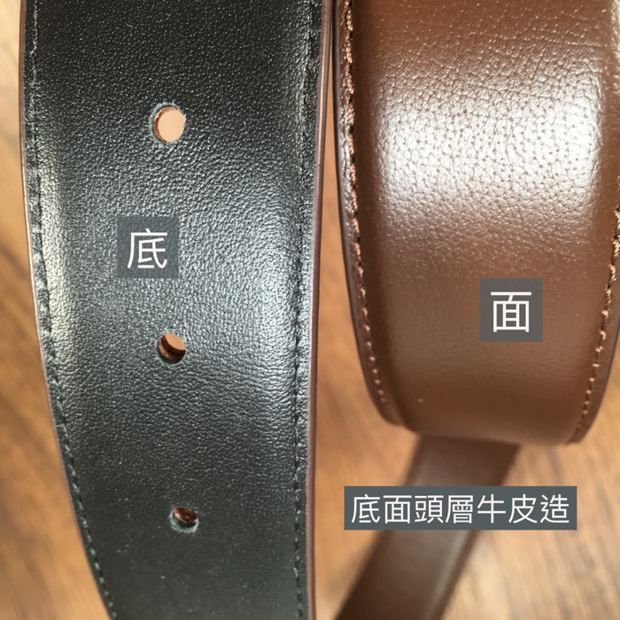 [香港品牌 EBELT] EBM 165  男裝高級頭層牛皮真皮皮帶 3.4cm Top Grade Full Grain Cow Leather Belt