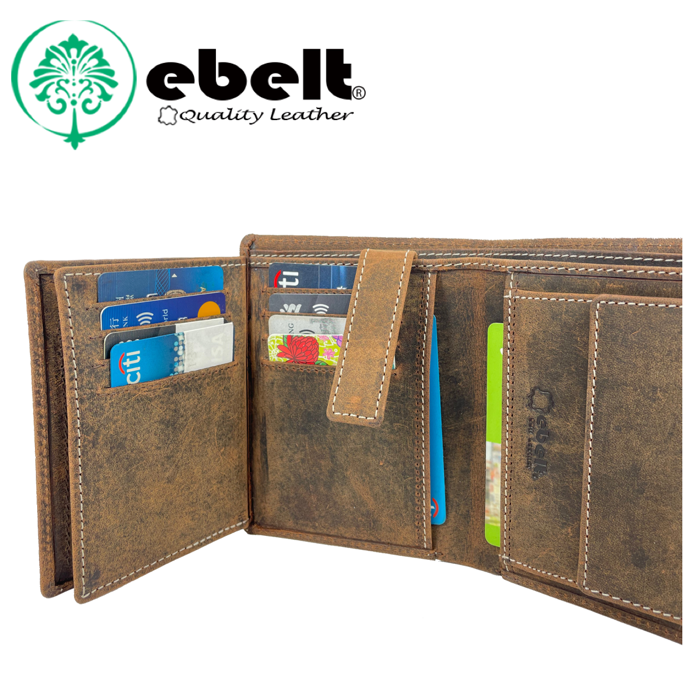 ［香港品牌 EBELT] WM 137 印度製 頭層水牛獵人皮真皮銀包 皮夾錢包 Full Grain Buffalo Hunter Series Leather Wallet