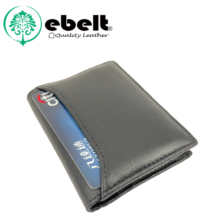 ［香港品牌 EBELT] WM 139 頭層軟羊皮迷你真皮銀包 皮夾咭套Full Grain Sheep Napa Mini Leather Wallet