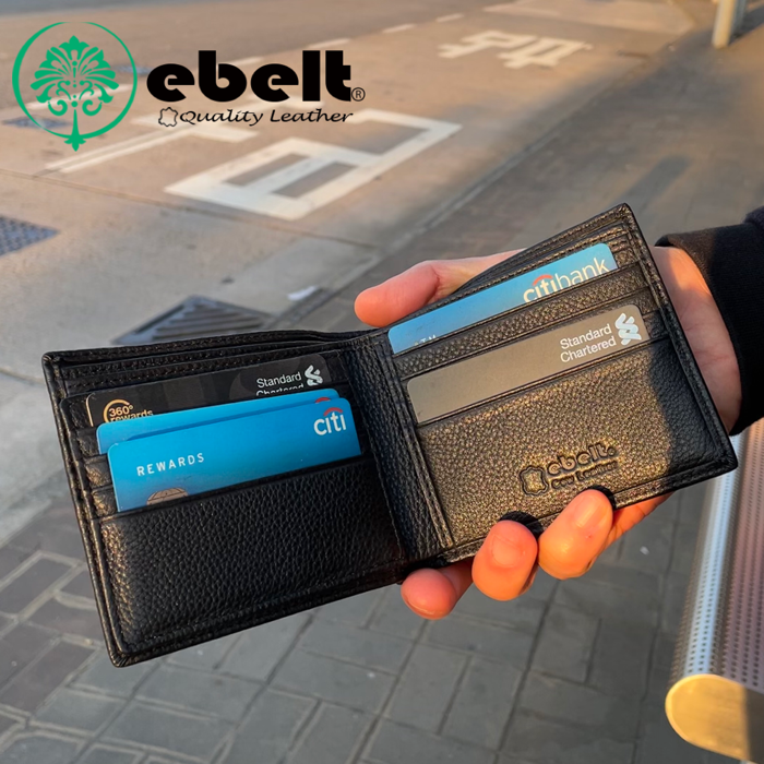 ［香港品牌 EBELT] WM 129 頭層軟牛皮真皮銀包皮夾錢包（有内頁）Full Grain Cow Napa Leather Wallet
