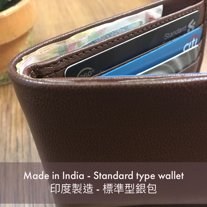 ［香港品牌 EBELT] WM 122 印度製 頭層山羊皮真皮銀包 皮夾錢包 Full Grain Goat Leather Wallet