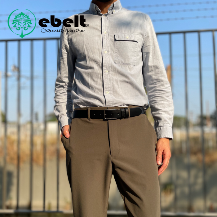 [香港品牌 EBELT] EBC 329 意大利頭層牛皮真皮皮帶 Full Grain Italian Cow Leather Belt 3.4cm