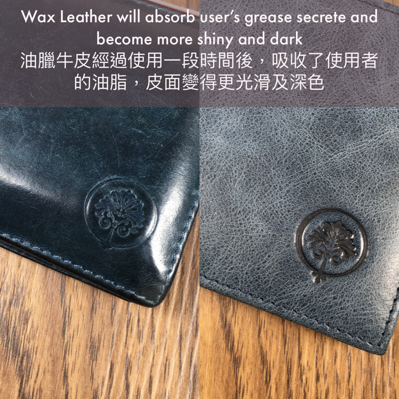 [香港品牌 EBELT] WM 17A 頭層油蠟牛皮真皮散銀包 / 鎖匙包 Cow Waxed Leather Coins Bag / Key Pouch