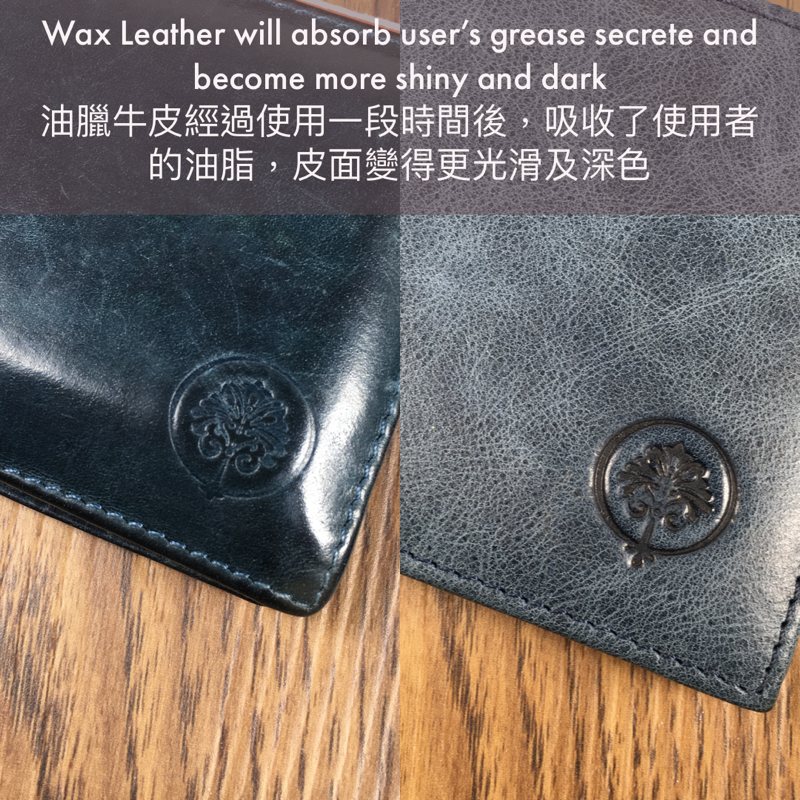 [香港品牌 EBELT] WM 17E 升級版！頭層油蠟牛皮真皮散銀包 / 鎖匙包 Cow Waxed Leather Coins Bag / Key Pouch