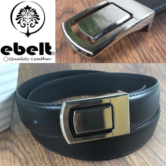 [香港品牌 EBELT] EBM 124M 光面牛皮皮帶 / 正裝皮帶 Cow Split Leather Dress Belt 3.3 cm