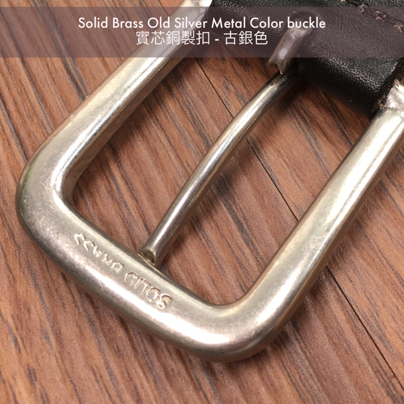 [香港品牌 EBELT] EBC 306 頭層油蠟牛皮真皮皮帶配銅扣 Top Grain Wax Cow Leather Belt 3.4cm Solid Brass Buckle