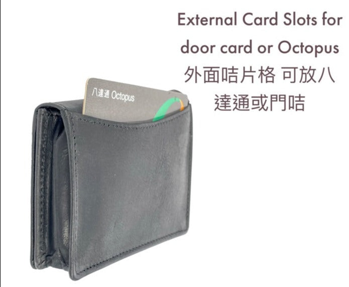 [香港品牌 EBELT] WM 152 印度製 頭層軟牛皮咭片套銀包 皮夾錢包 Top Grain COW Leather Card Holder Wallet