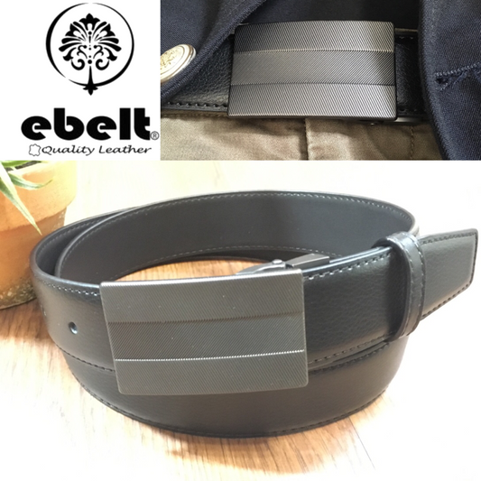 [香港品牌 EBELT] 光面牛皮皮帶 / 正裝皮帶 Cow Split Leather Dress Belt 3.3 cm - ETV 100