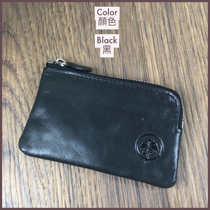[香港品牌 EBELT] WM 17A 頭層油蠟牛皮真皮散銀包 / 鎖匙包 Cow Waxed Leather Coins Bag / Key Pouch