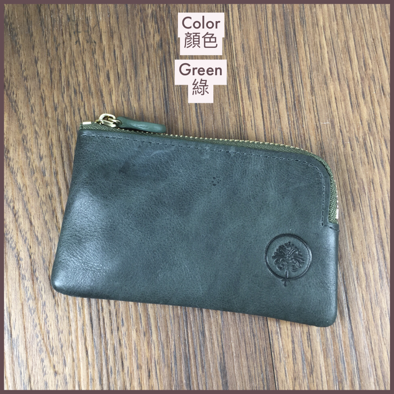 [香港品牌 EBELT] WM 17A 頭層油蠟牛皮真皮散銀包 / 鎖匙包 Cow Waxed Leather Coins Bag / Key Pouch