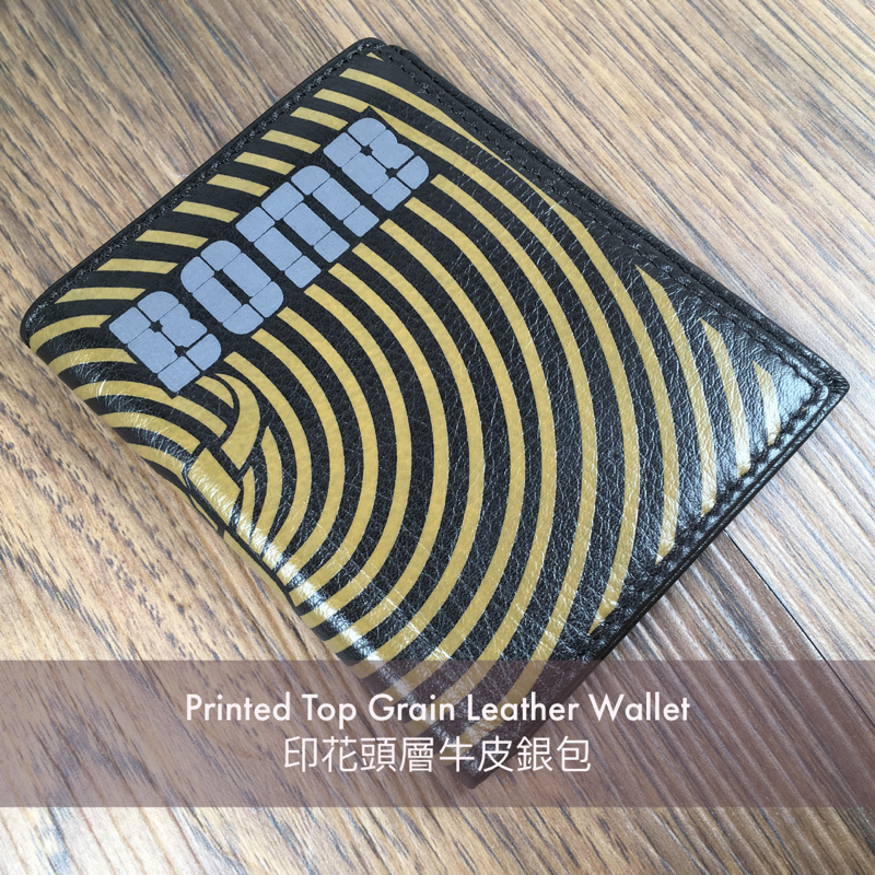 Bomb BW 009 頭層牛皮印花銀包 Top Grain Printed Leather Wallet