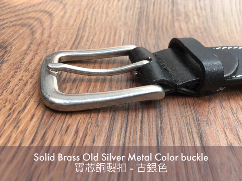 [香港品牌 EBELT] EBC 306 頭層油蠟牛皮真皮皮帶配銅扣 Top Grain Wax Cow Leather Belt 3.4cm Solid Brass Buckle