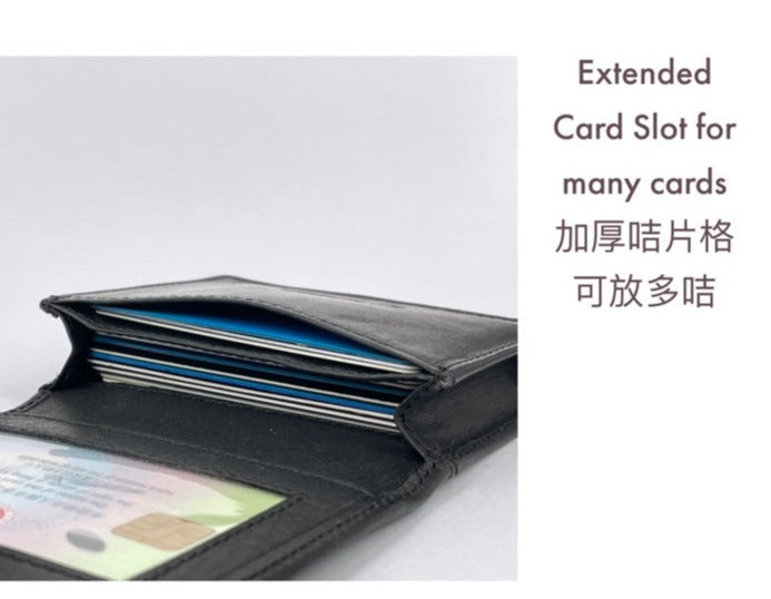 [香港品牌 EBELT] WM 145 印度製 頭層山羊皮真皮咭片套銀包 皮夾錢包 Full Grain Goat Leather Card Holder Wallet