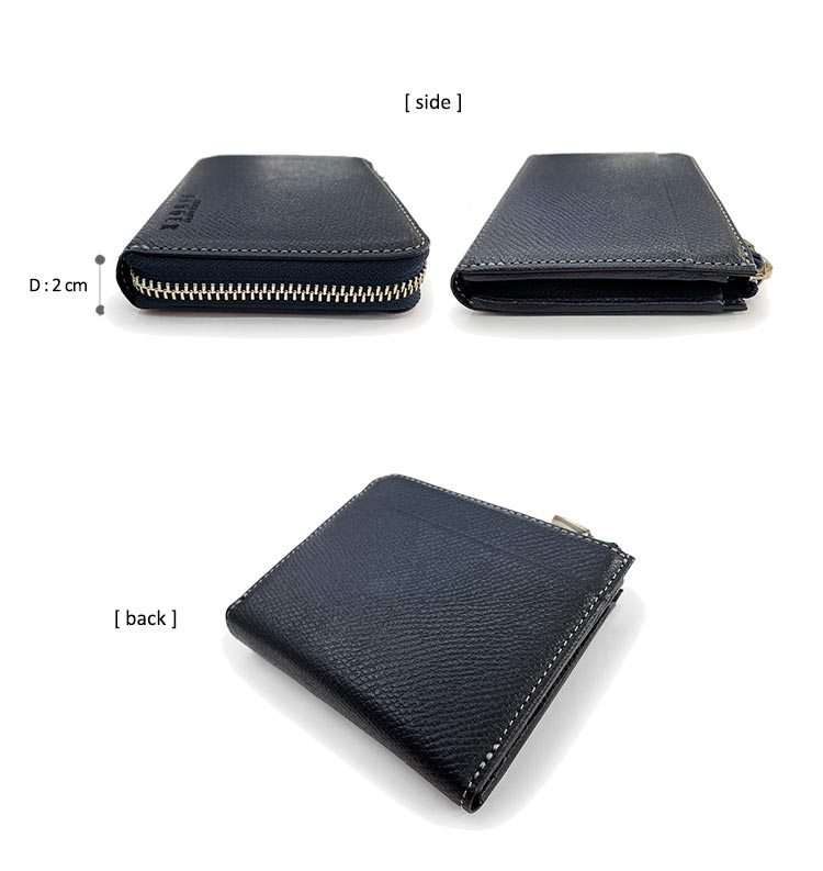 [日本製造］日本人氣品牌宇野福鞄 日本製造 Unofuku Baggex [KAGIROI] 牛革製銀包 Made in Japan Toyooka Leather Wallet 35-0176